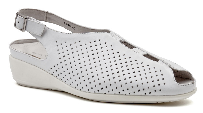 Босоножки ортопедические женские Ортомода 8248 КП/р для стопы с косточкой белые  фото 1