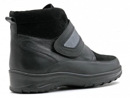 Ботинки ортопедические женские утепленные Ортомода  82415-Х-С-101-24 ЛС черные увеличенной полноты фото 3