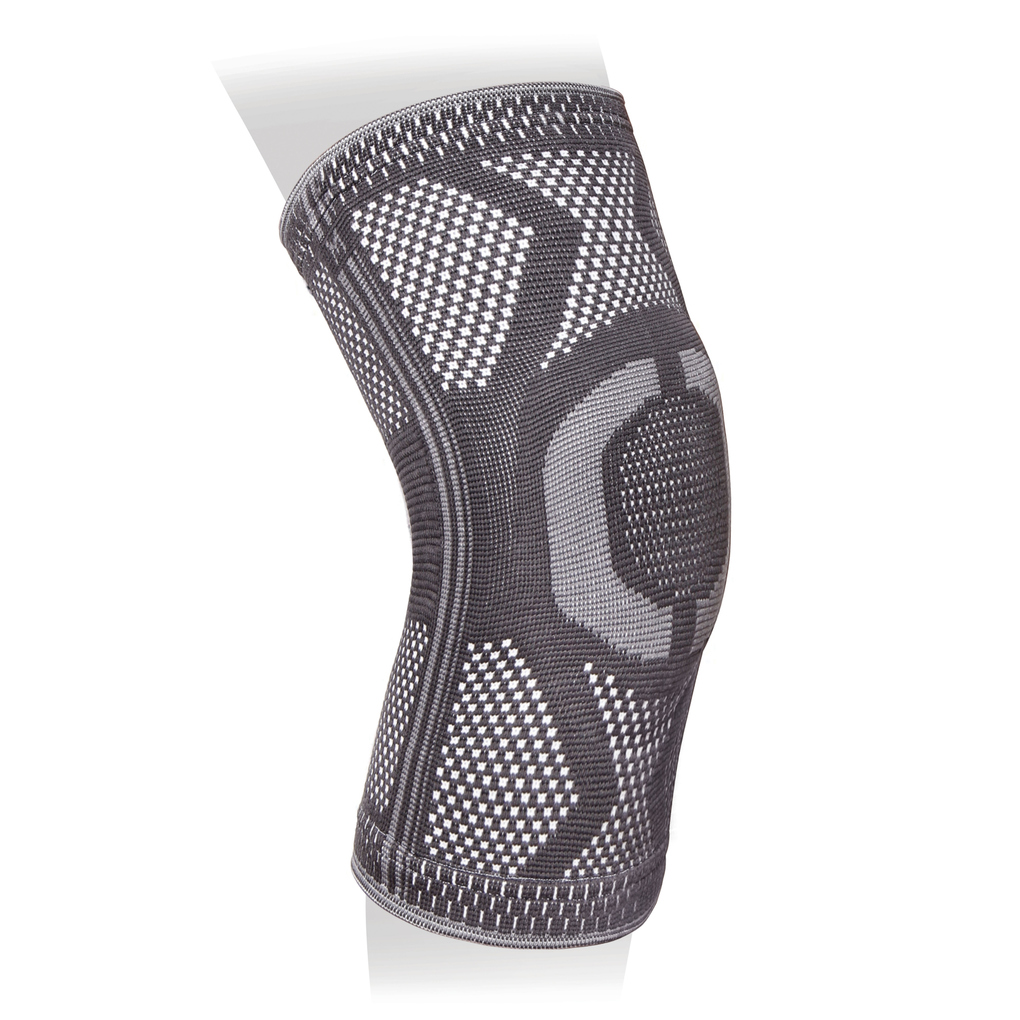 Бандаж на коленный сустав эластичный, силиконовое кольцо, 2 ребра жесткости KS-E03 фото 2