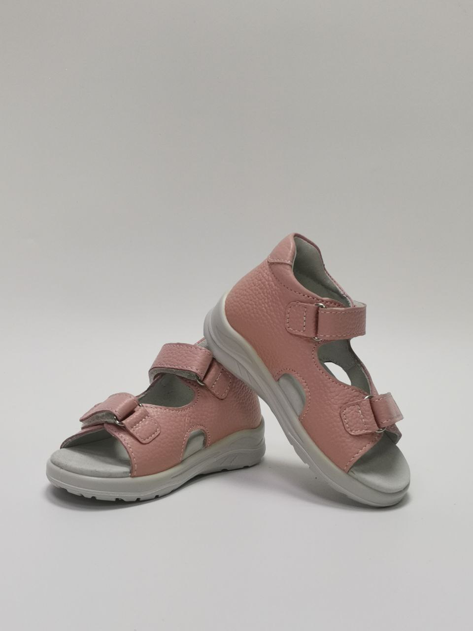 Туфли летние  детские открытый нос ц.пудра 11/4-кп-717 фото 4