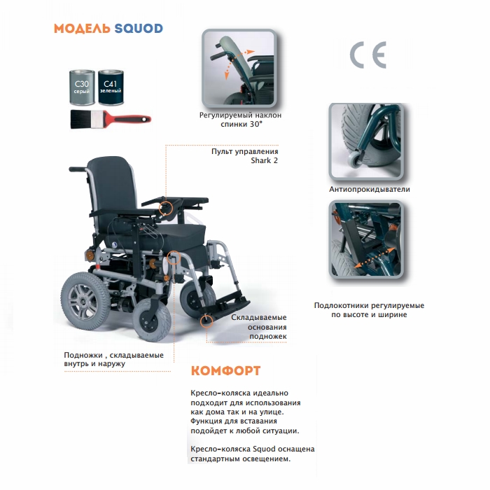 Кресло коляска инвалидное vermeiren с электроприводом express 2009