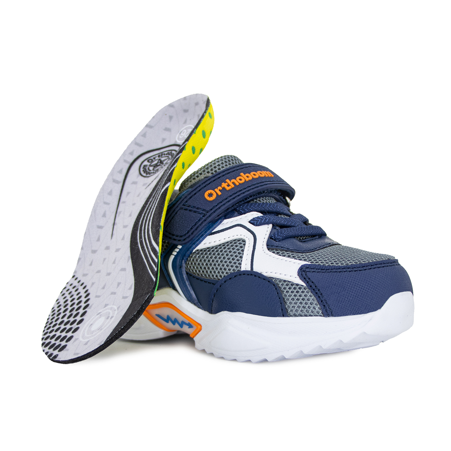 Ортопедические кроссовки Orthoboom 33223-26, цвет сине-серый фото 3