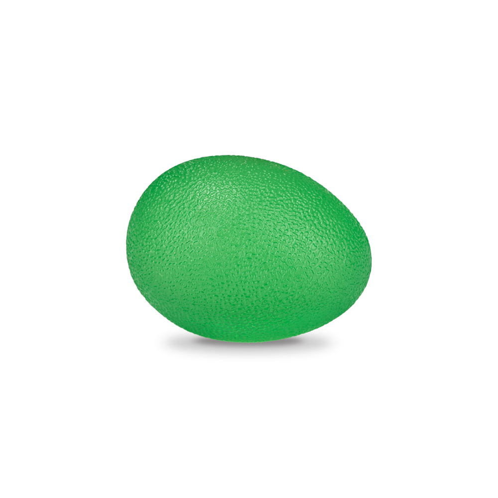 Мяч для тренеровки кисти яйцевидной формы полужесткий зеленый L 0300 М  фото 1